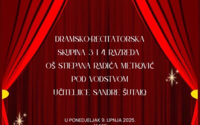 Dramsko – recitatorske skupine trećih i četvrtih razreda u Gradskoj knjižnici Metković 