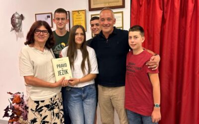 Naši učenici na predstavljanju knjige “Pravo na jezik”