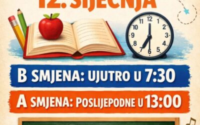 Obavijest o početku drugog obrazovnog razdoblja