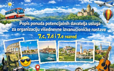 Popis ponuda potencijalnih davatelja usluga čije su ponude ispunile propisane uvjete iz javnog poziva za organizaciju višednevne izvanučioničke nastave br. 2/2026